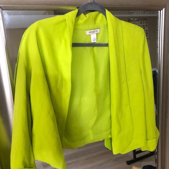 Arden B Lime Green Blazer - Picture 1 of 2